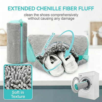 Shoe Washing Machine Bag Shoe Laundry Bags for Sneakers Reusable | Laundry Shoe Bag for Washer and Dryer - 2pc Reusable Shoe Cleaning Bag for Sneaker Tennis Shoes Unstain Cleaner Kit