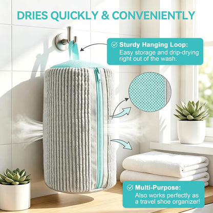 Shoe Washing Machine Bag Shoe Laundry Bags for Sneakers Reusable | Laundry Shoe Bag for Washer and Dryer - 2pc Reusable Shoe Cleaning Bag for Sneaker Tennis Shoes Unstain Cleaner Kit
