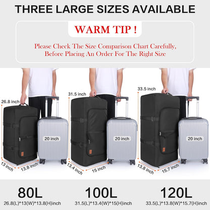 150L Duffle Bag for Travel, Extra Large Foldable Waterproof Travel Duffel Bags Weekender Overnight Bag for Men and Women with Shoe Compartment