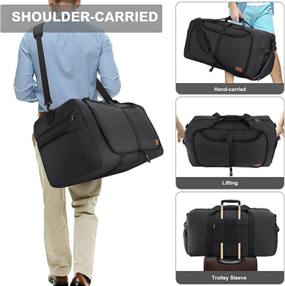 150L Duffle Bag for Travel, Extra Large Foldable Waterproof Travel Duffel Bags Weekender Overnight Bag for Men and Women with Shoe Compartment