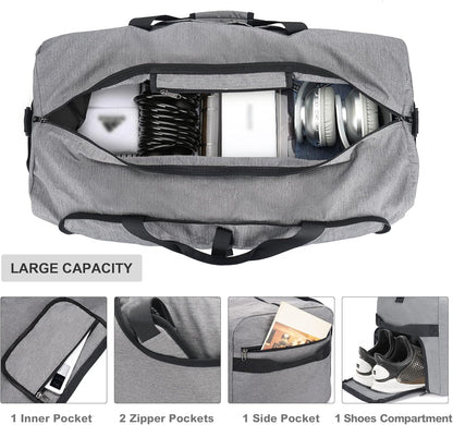 150L Duffle Bag for Travel, Extra Large Foldable Waterproof Travel Duffel Bags Weekender Overnight Bag for Men and Women with Shoe Compartment