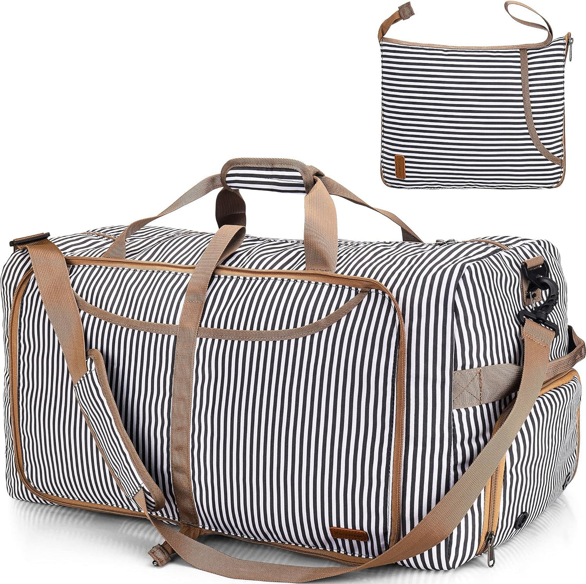 150L Duffle Bag for Travel, Extra Large Foldable Waterproof Travel Duffel Bags Weekender Overnight Bag for Men and Women with Shoe Compartment