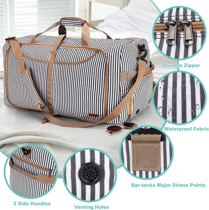 150L Duffle Bag for Travel, Extra Large Foldable Waterproof Travel Duffel Bags Weekender Overnight Bag for Men and Women with Shoe Compartment