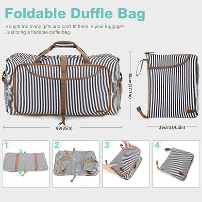 150L Duffle Bag for Travel, Extra Large Foldable Waterproof Travel Duffel Bags Weekender Overnight Bag for Men and Women with Shoe Compartment