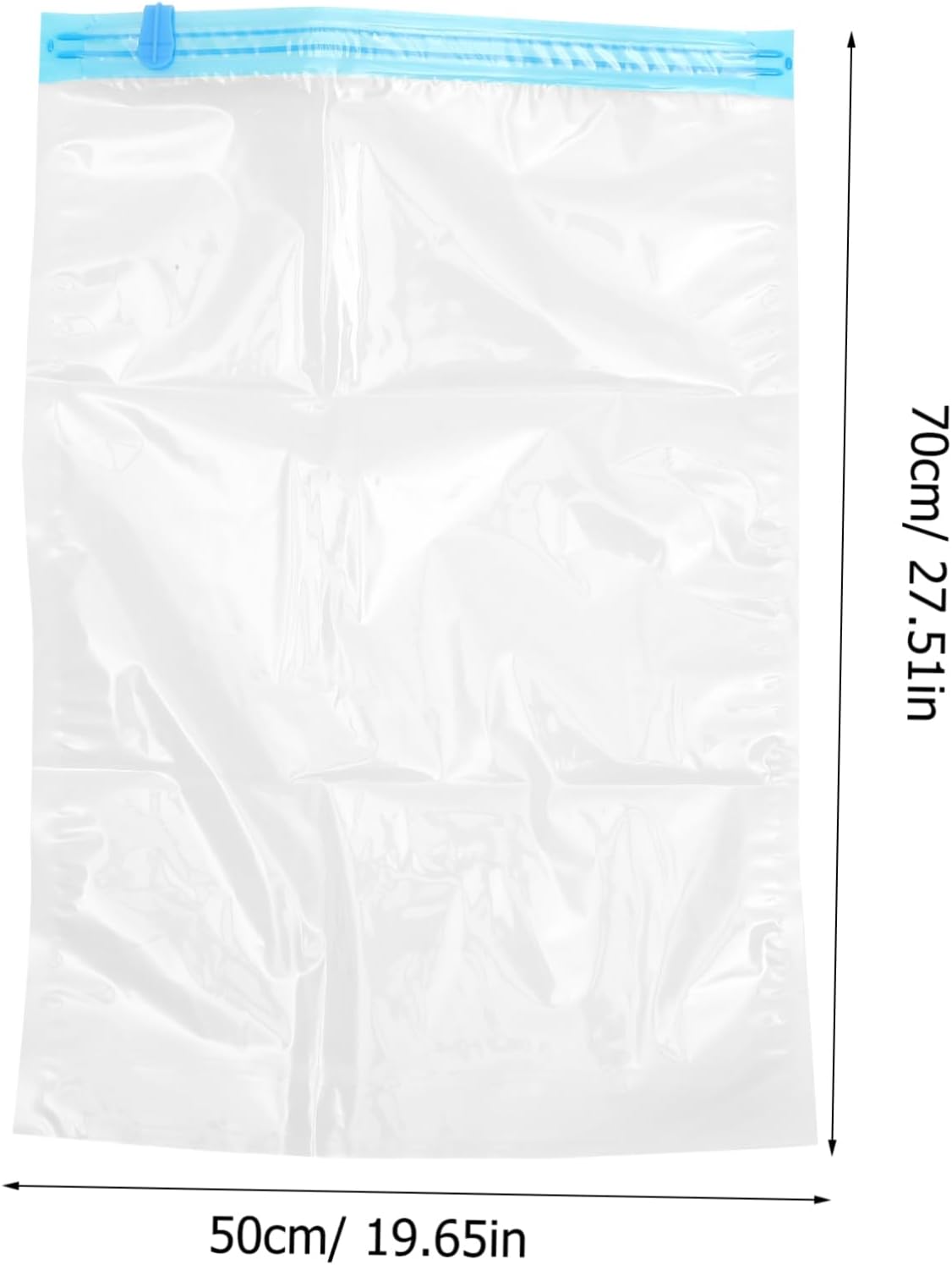 6pcs Hand Rolled Compression Bags for Travel Portable Clear Vacuum Storage Airtight Space Saving Bags for Clothing and Bedding