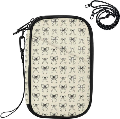 Travel Doc Organizer 21×14×3 CM | Polyester Oxford Pen Loop Multi-Way Carry for Men Women Travel Tiny Bows