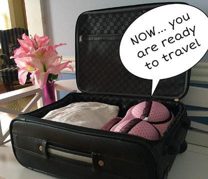 Pink Bra Underwear Storage Bag, Portable Travel Home Organizer Zip Bag Case for Bra Sizes 30A-36C Cups Women Girls