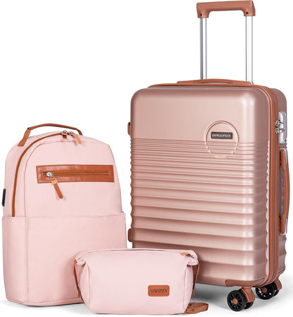 Carry On Luggage 22x14x9 Airline Approved, 20-inch Hard Shell Suitcases with Wheels, ABS Lightweight Carry on Suitcase with TSA Lock