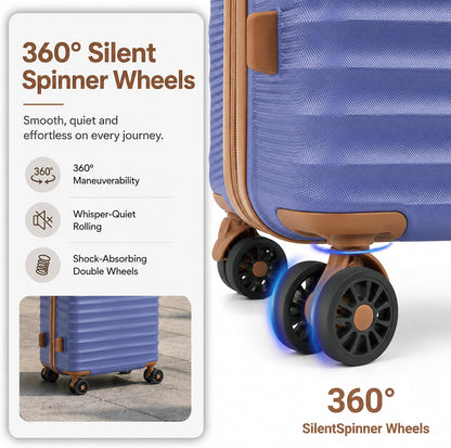Carry On Luggage 22x14x9 Airline Approved, 20-inch Hard Shell Suitcases with Wheels, ABS Lightweight Carry on Suitcase with TSA Lock