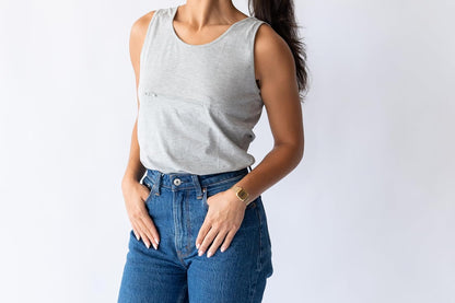 Clever Travel Companion Womens Tank Top with 1 Hidden Zipper Pockets, 100% Pickpocket Proof Holiday Tour Sleeveless Tee Shirt