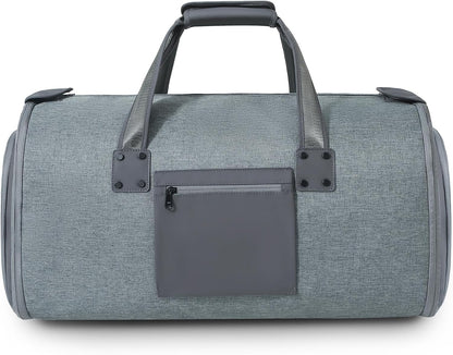 Garment Bags for Travel - Brand Zipper - Water Repellent Garment Bag with Shoe Compartment - 2 in 1 Convertible Suit Bag Travel with Shoe Bags - Medium Khaki