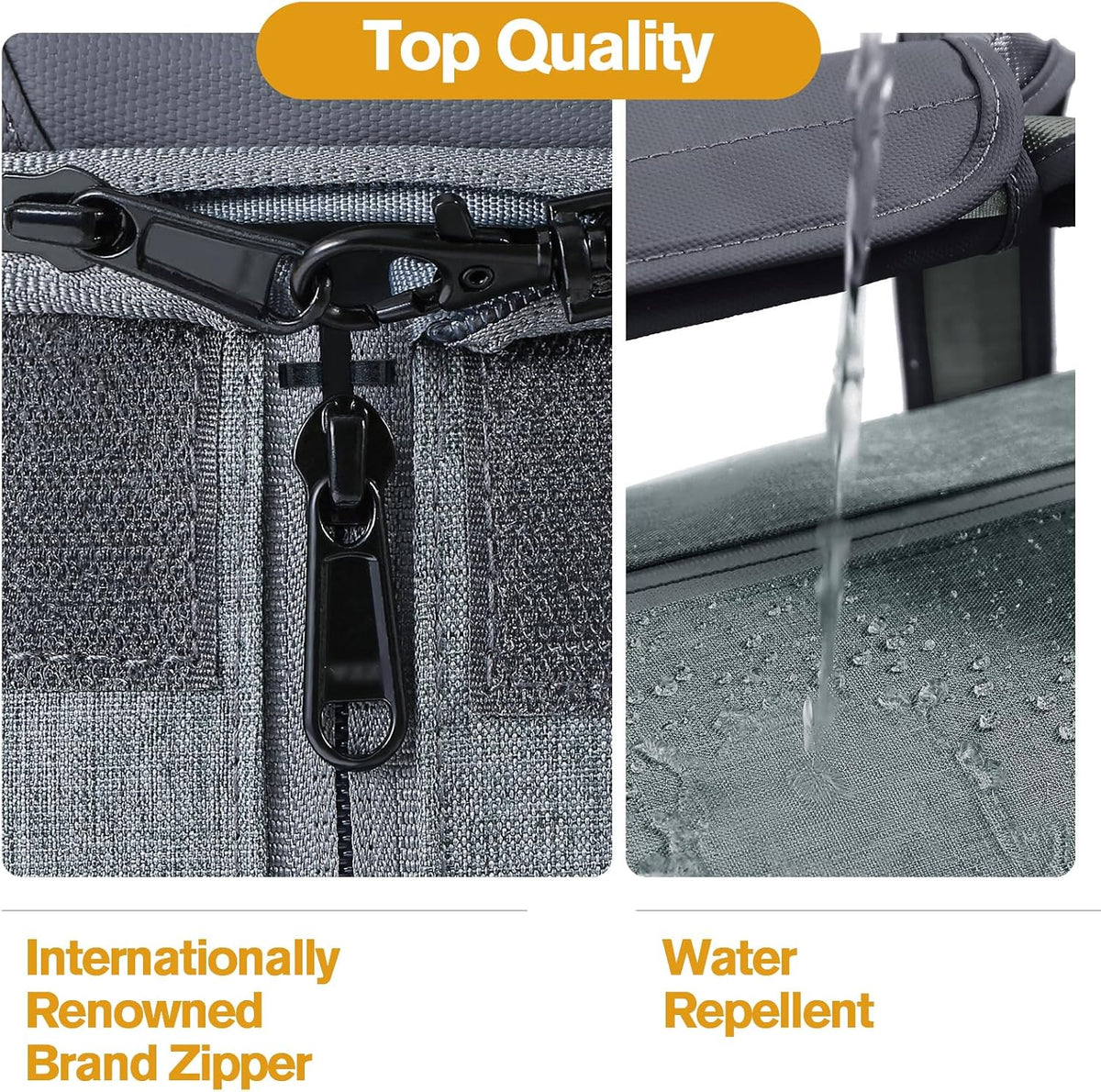 Garment Bags for Travel - Brand Zipper - Water Repellent Garment Bag with Shoe Compartment - 2 in 1 Convertible Suit Bag Travel with Shoe Bags - Medium Khaki
