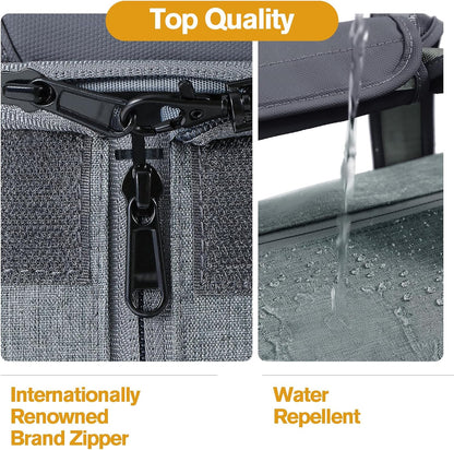 Garment Bags for Travel - Brand Zipper - Water Repellent Garment Bag with Shoe Compartment - 2 in 1 Convertible Suit Bag Travel with Shoe Bags - Medium Khaki