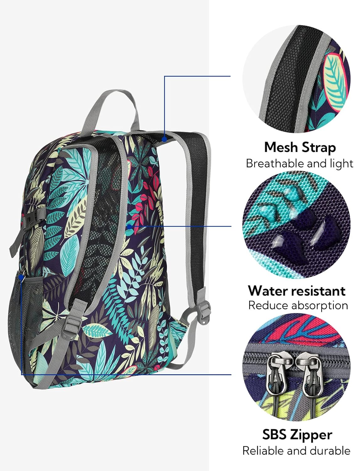 Small Lightweight Packable Backpack: 20l Hiking Daypack Man Woman | 20L,Recycled nylon material,Multi-compartment storage,Water-resistant,Everyday carry,Ultra Light Foldable Travel Day Pack