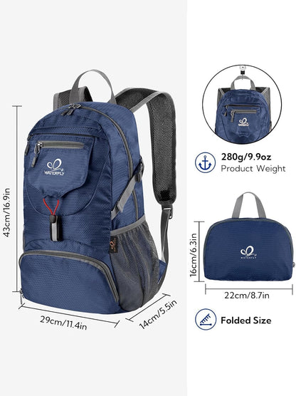 Small Lightweight Packable Backpack: 20l Hiking Daypack Man Woman | 20L,Recycled nylon material,Multi-compartment storage,Water-resistant,Everyday carry,Ultra Light Foldable Travel Day Pack