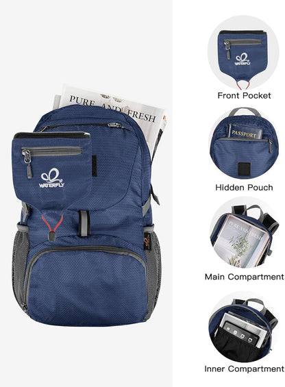 Small Lightweight Packable Backpack: 20l Hiking Daypack Man Woman | 20L,Recycled nylon material,Multi-compartment storage,Water-resistant,Everyday carry,Ultra Light Foldable Travel Day Pack