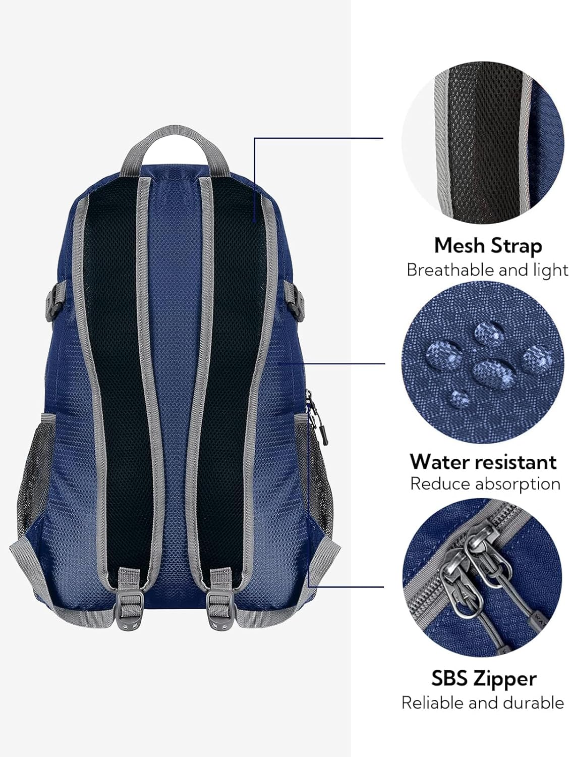 Small Lightweight Packable Backpack: 20l Hiking Daypack Man Woman | 20L,Recycled nylon material,Multi-compartment storage,Water-resistant,Everyday carry,Ultra Light Foldable Travel Day Pack