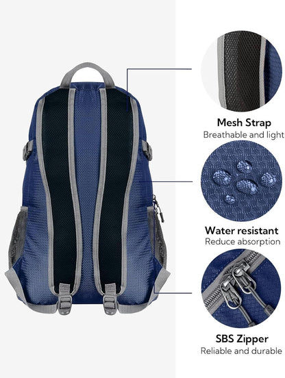 Small Lightweight Packable Backpack: 20l Hiking Daypack Man Woman | 20L,Recycled nylon material,Multi-compartment storage,Water-resistant,Everyday carry,Ultra Light Foldable Travel Day Pack