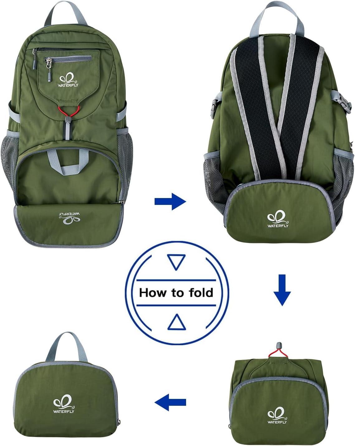 Small Lightweight Packable Backpack: 20l Hiking Daypack Man Woman | 20L,Recycled nylon material,Multi-compartment storage,Water-resistant,Everyday carry,Ultra Light Foldable Travel Day Pack