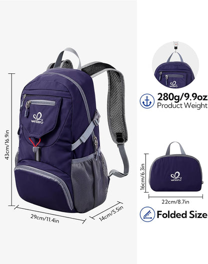 Small Lightweight Packable Backpack: 20l Hiking Daypack Man Woman | 20L,Recycled nylon material,Multi-compartment storage,Water-resistant,Everyday carry,Ultra Light Foldable Travel Day Pack