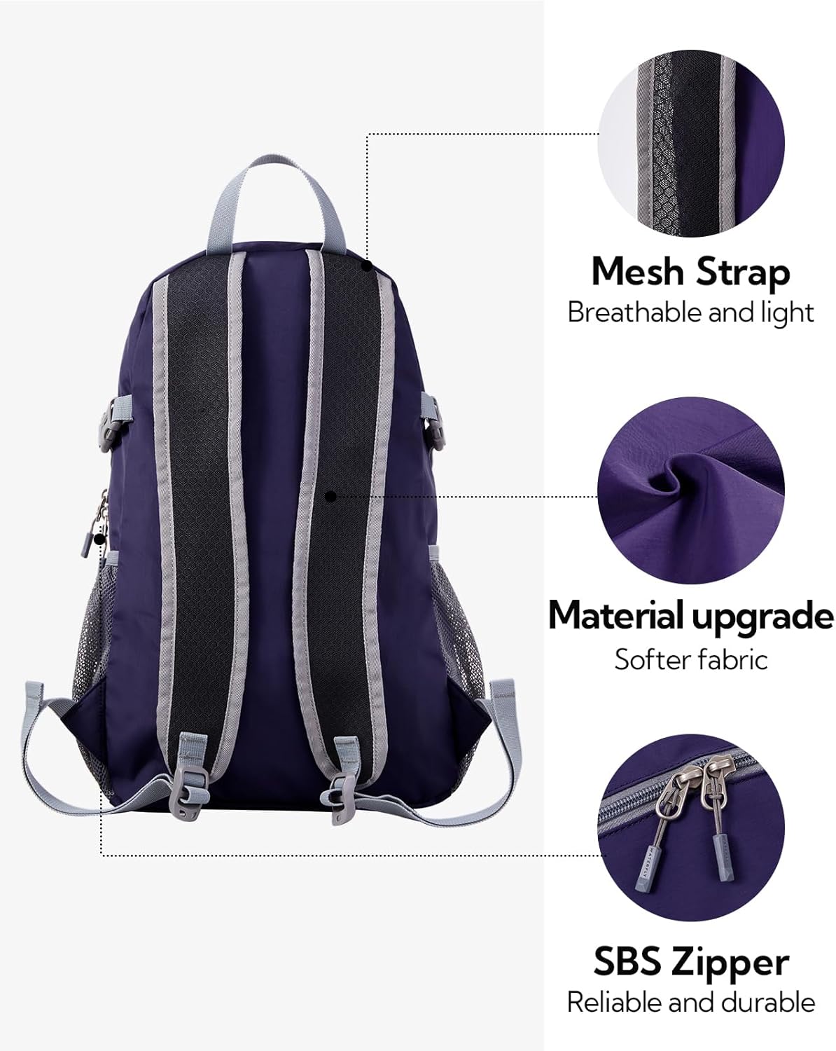 Small Lightweight Packable Backpack: 20l Hiking Daypack Man Woman | 20L,Recycled nylon material,Multi-compartment storage,Water-resistant,Everyday carry,Ultra Light Foldable Travel Day Pack