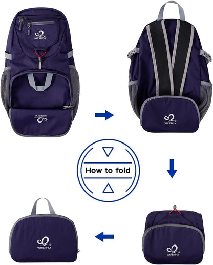 Small Lightweight Packable Backpack: 20l Hiking Daypack Man Woman | 20L,Recycled nylon material,Multi-compartment storage,Water-resistant,Everyday carry,Ultra Light Foldable Travel Day Pack
