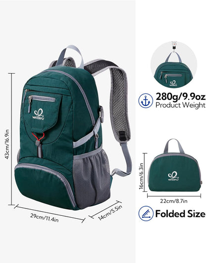 Small Lightweight Packable Backpack: 20l Hiking Daypack Man Woman | 20L,Recycled nylon material,Multi-compartment storage,Water-resistant,Everyday carry,Ultra Light Foldable Travel Day Pack