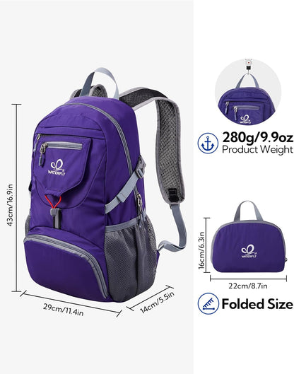 Small Lightweight Packable Backpack: 20l Hiking Daypack Man Woman | 20L,Recycled nylon material,Multi-compartment storage,Water-resistant,Everyday carry,Ultra Light Foldable Travel Day Pack
