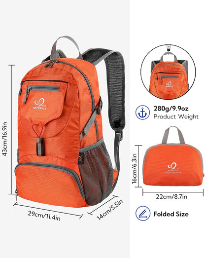 Small Lightweight Packable Backpack: 20l Hiking Daypack Man Woman | 20L,Recycled nylon material,Multi-compartment storage,Water-resistant,Everyday carry,Ultra Light Foldable Travel Day Pack