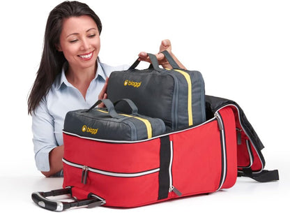 Double Deck Compression Packing Cube –2-in-1 Expandable Travel Organizer with Integrated Shoe Cube Compartment – Lightweight Packing for Carry-On or Suitcase
