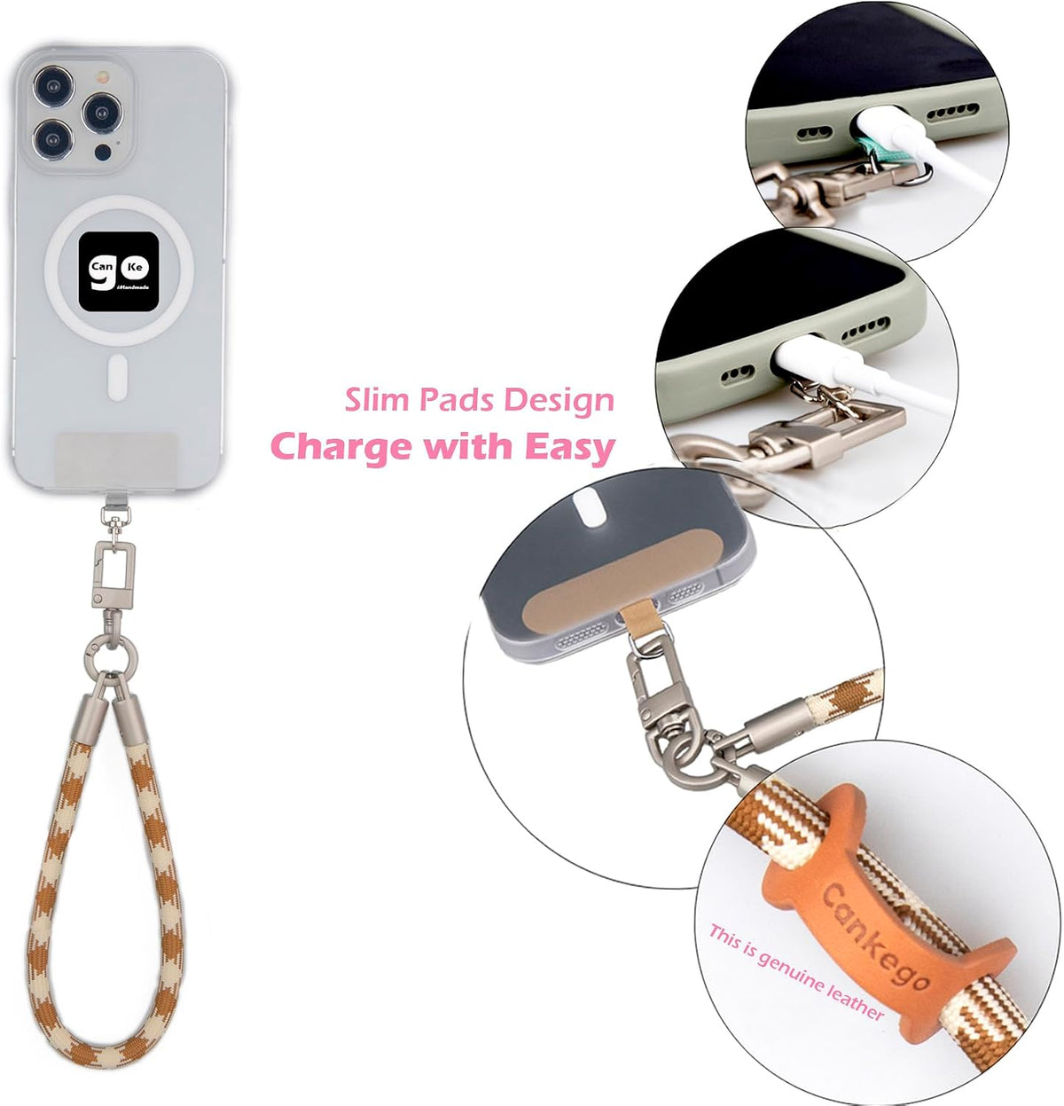 Phone Lanyard with Wallet Bag Crossbody and 2 Tether Tabs, Adjustable and Detachable Phone Strap for Phones, Multifunctional Cell Phone Neck and Hand Lanyard for Travel Essentials (Green)