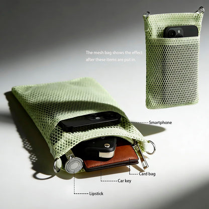 Phone Lanyard with Wallet Bag Crossbody and 2 Tether Tabs, Adjustable and Detachable Phone Strap for Phones, Multifunctional Cell Phone Neck and Hand Lanyard for Travel Essentials (Green)