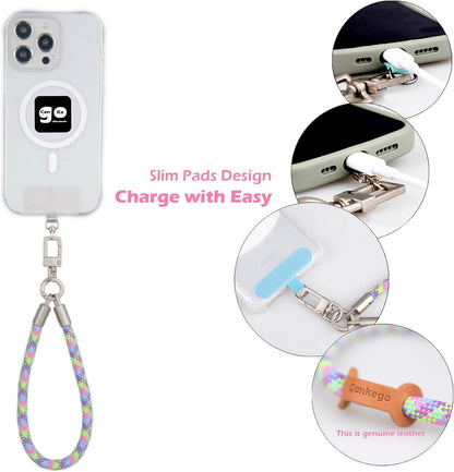 Phone Lanyard with Wallet Bag Crossbody and 2 Tether Tabs, Adjustable and Detachable Phone Strap for Phones, Multifunctional Cell Phone Neck and Hand Lanyard for Travel Essentials (Green)