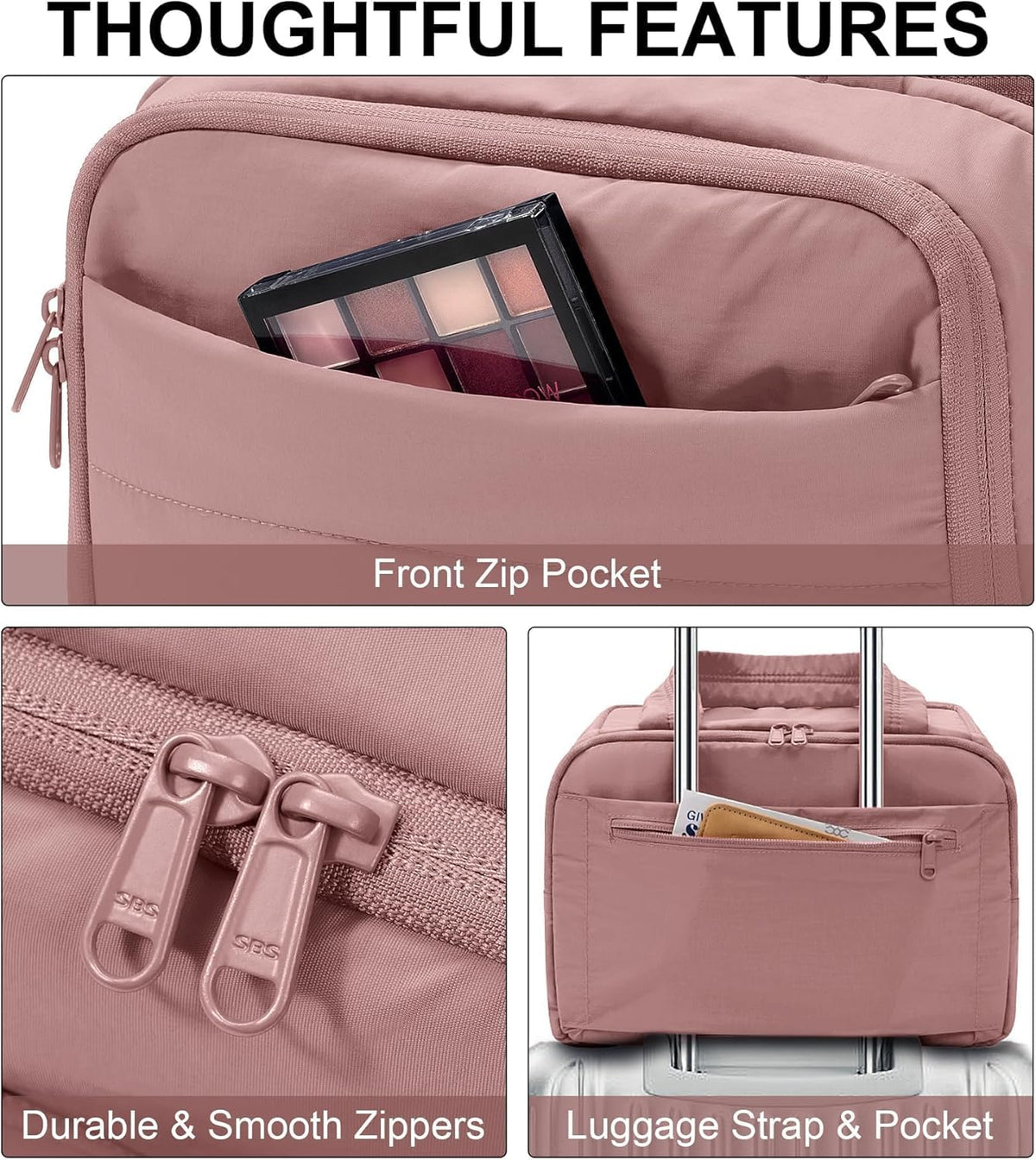 Travel Toiletry Bag for Women, Lightweight Large Quilted Puffy Makeup Bag Wide-open Make up Organizer Cloud Cosmetic Bag w/Handle for Traveling, Toiletries, Essentials, Accessories, Black
