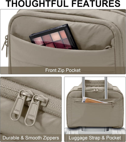 Travel Toiletry Bag for Women, Lightweight Large Quilted Puffy Makeup Bag Wide-open Make up Organizer Cloud Cosmetic Bag w/Handle for Traveling, Toiletries, Essentials, Accessories, Black