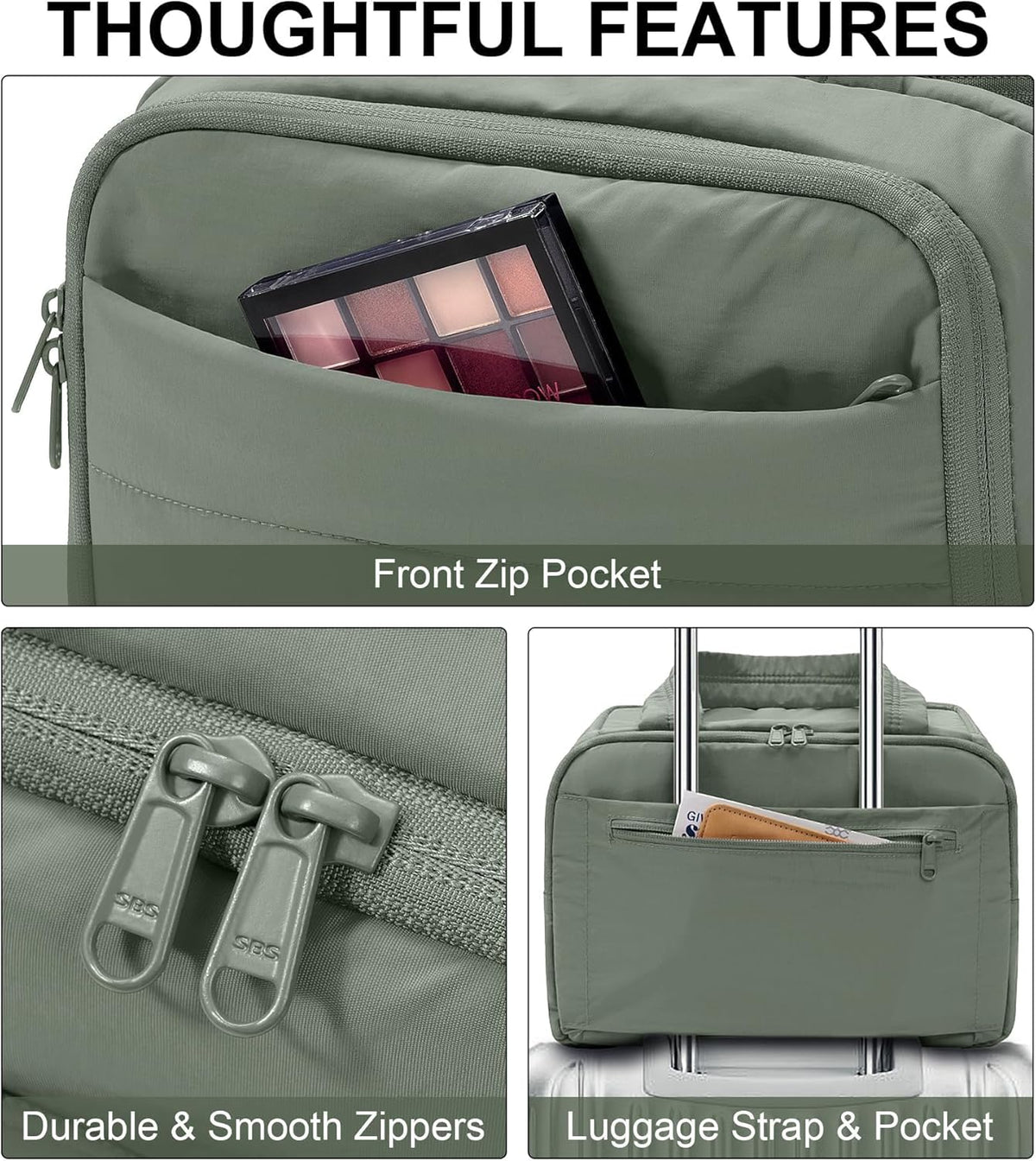 Travel Toiletry Bag for Women, Lightweight Large Quilted Puffy Makeup Bag Wide-open Make up Organizer Cloud Cosmetic Bag w/Handle for Traveling, Toiletries, Essentials, Accessories, Black