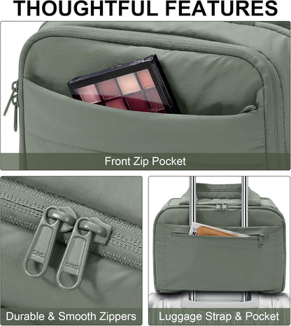 Travel Toiletry Bag for Women, Lightweight Large Quilted Puffy Makeup Bag Wide-open Make up Organizer Cloud Cosmetic Bag w/Handle for Traveling, Toiletries, Essentials, Accessories, Black
