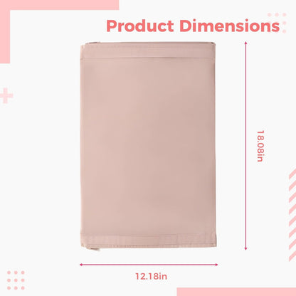 Waterproof Travel Bag Organizer, 18.1 X 12.2 In, Beige Nylon Double Layer, Clean & Dirty Clothes Storage, Foldable