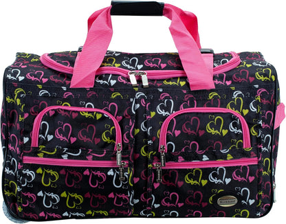 Rolling Duffel Bag, Black, 22" - Colors A