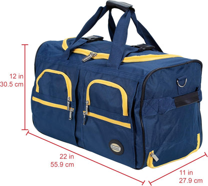 Rolling Duffel Bag, Black, 22" - Colors A