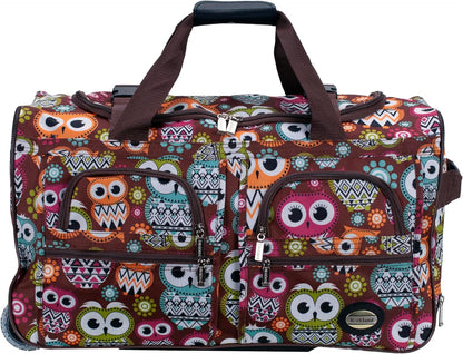 Rolling Duffel Bag, Black, 22" - Colors A