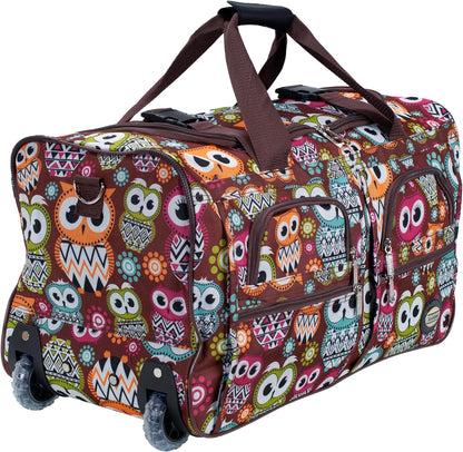 Rolling Duffel Bag, Black, 22" - Colors A