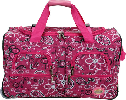 Rolling Duffel Bag, Black, 22" - Colors A