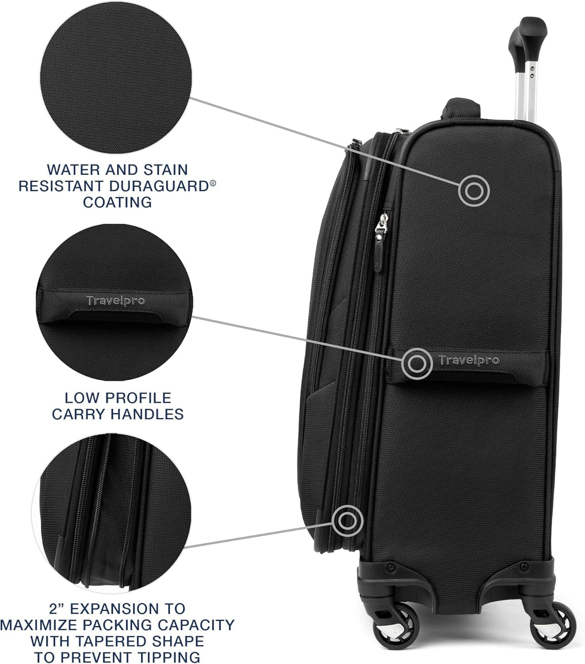 Maxlite 5 Softside Expandable Luggage with 4 Spinner Wheels, Lightweight Suitcase, Men and Women, Slate Green, Carry-on 21-Inch