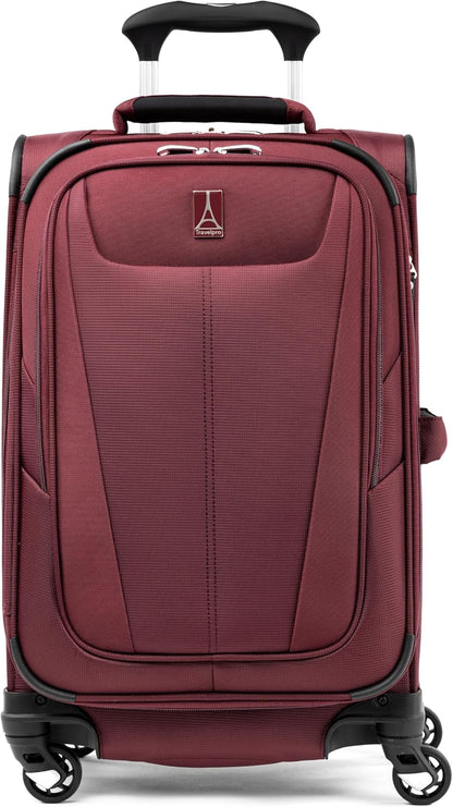 Maxlite 5 Softside Expandable Luggage with 4 Spinner Wheels, Lightweight Suitcase, Men and Women, Slate Green, Carry-on 21-Inch