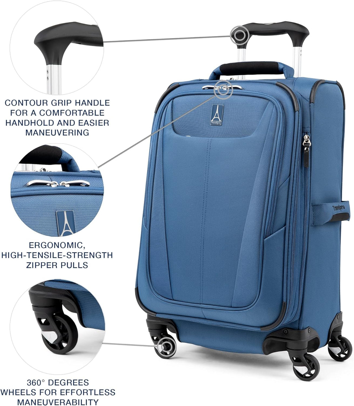 Maxlite 5 Softside Expandable Luggage with 4 Spinner Wheels, Lightweight Suitcase, Men and Women, Slate Green, Carry-on 21-Inch