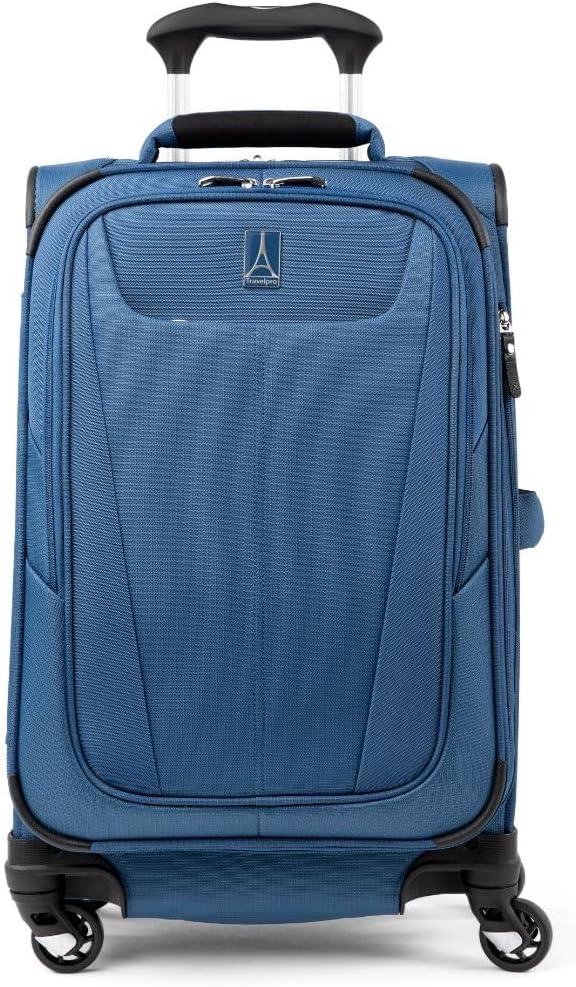 Maxlite 5 Softside Expandable Luggage with 4 Spinner Wheels, Lightweight Suitcase, Men and Women, Slate Green, Carry-on 21-Inch