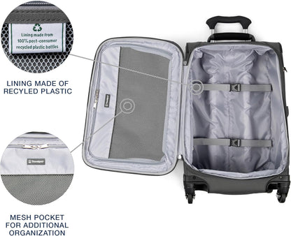 Maxlite 5 Softside Expandable Luggage with 4 Spinner Wheels, Lightweight Suitcase, Men and Women, Slate Green, Carry-on 21-Inch