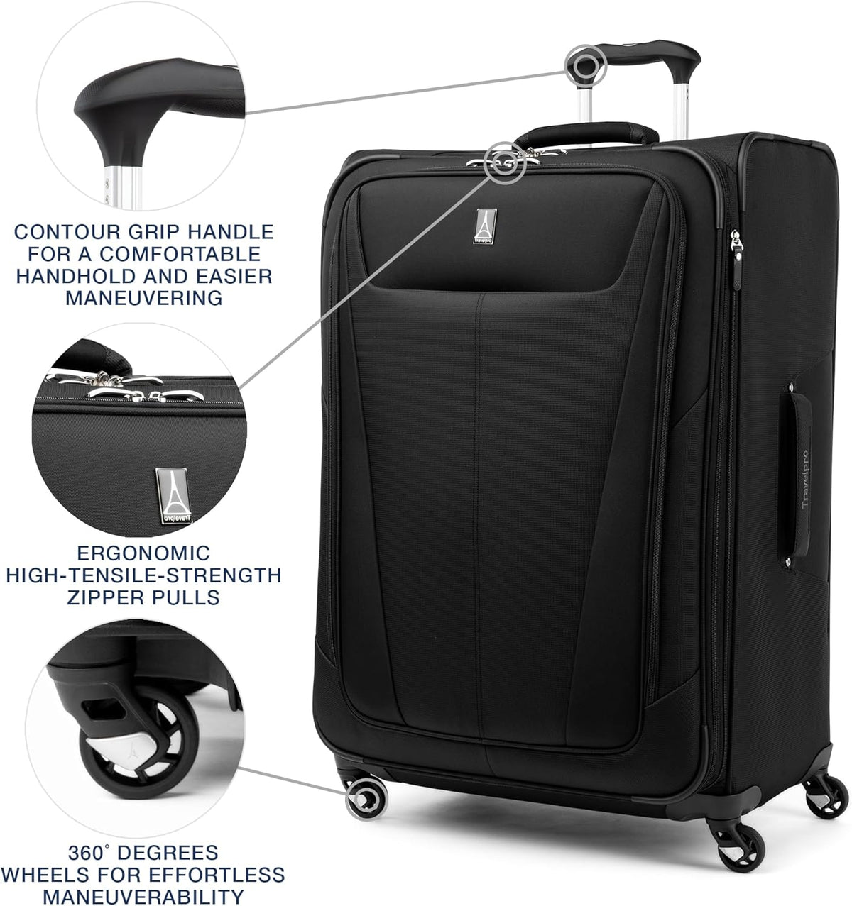 Maxlite 5 Softside Expandable Luggage with 4 Spinner Wheels, Lightweight Suitcase, Men and Women, Slate Green, Carry-on 21-Inch