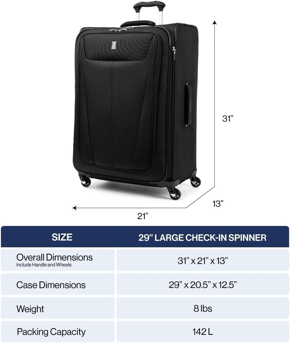 Maxlite 5 Softside Expandable Luggage with 4 Spinner Wheels, Lightweight Suitcase, Men and Women, Slate Green, Carry-on 21-Inch